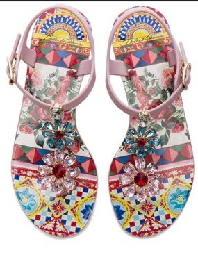 D&G Flower Jewel Jelly Sandal
